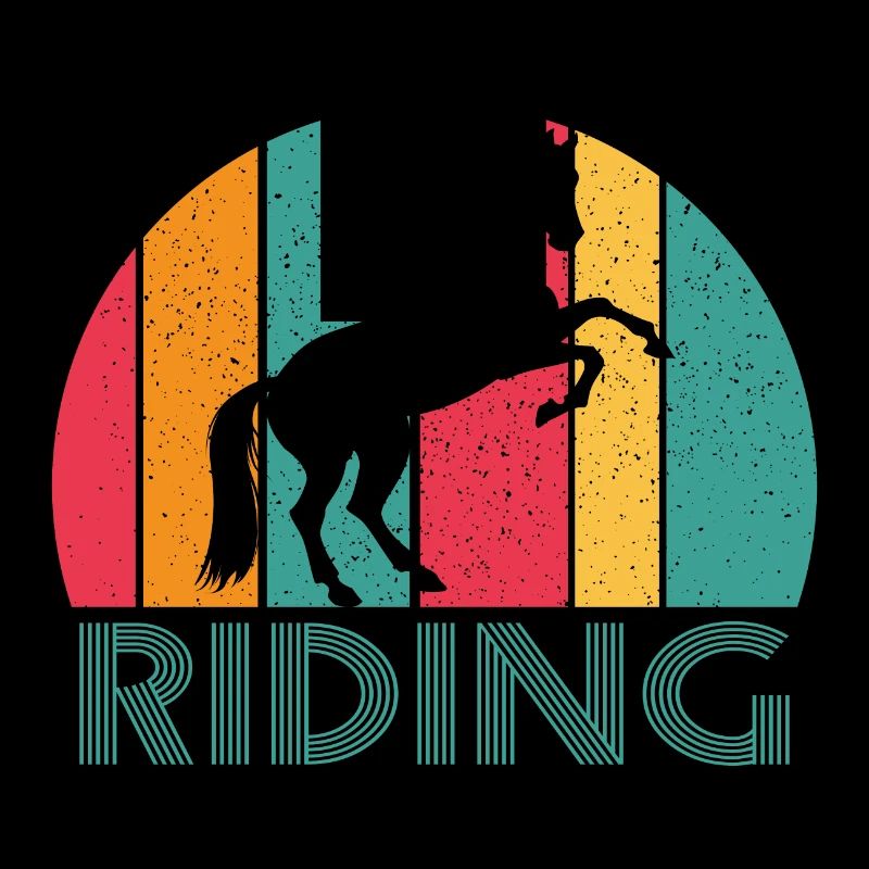 Pferde Reiter Retro Vintage Design