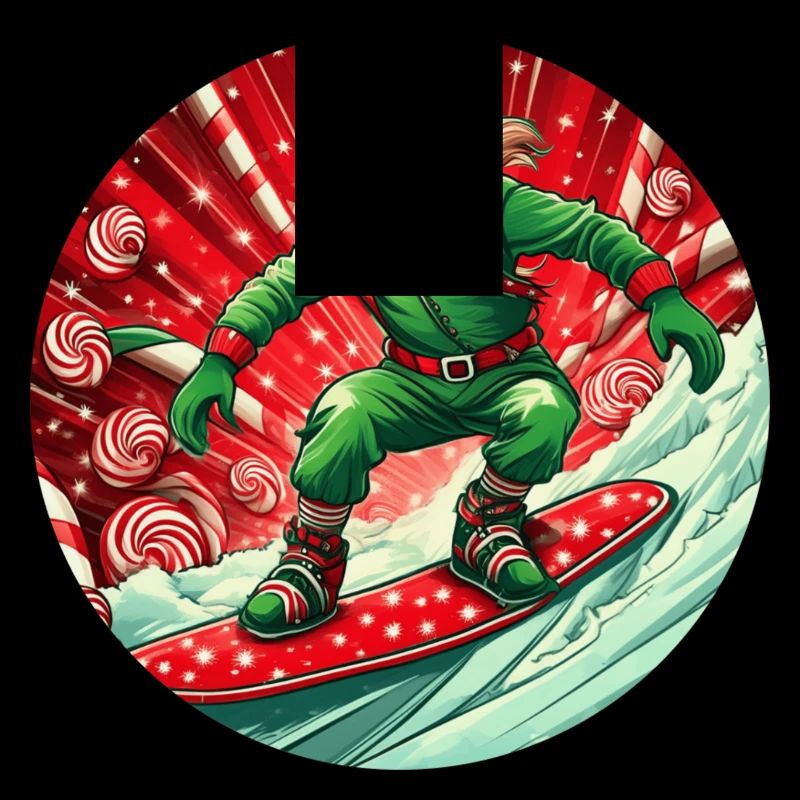 Elfe de Noël Snowboard