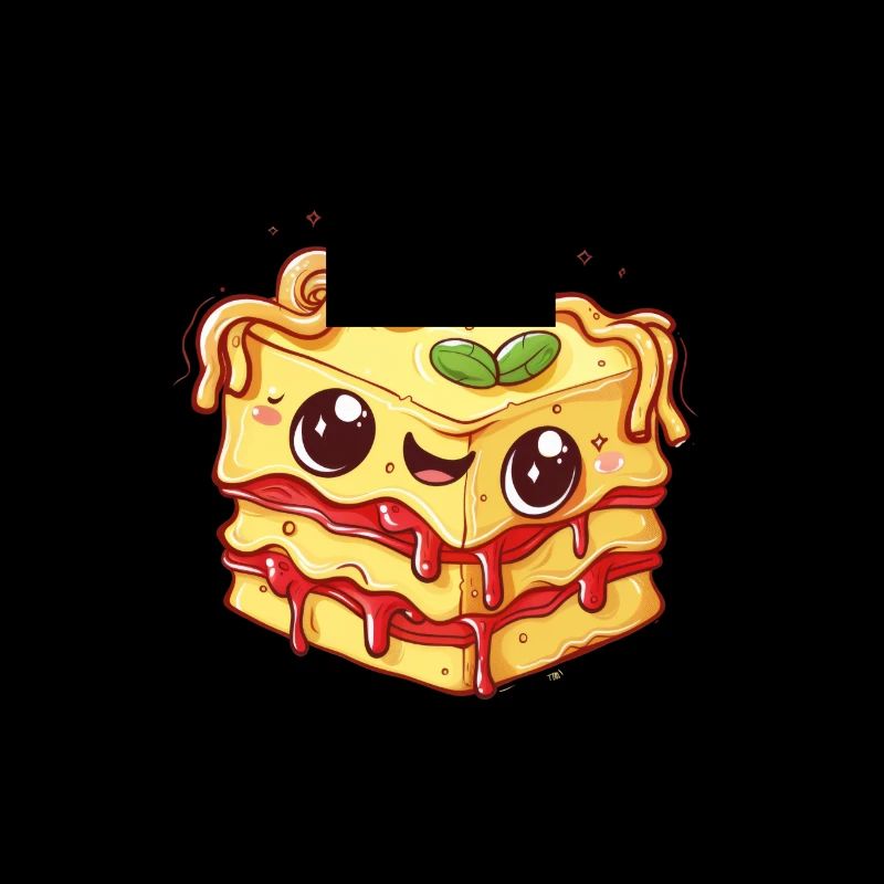 Lasagne avec visage