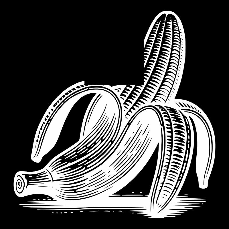 Striptease Banana Drawing Ink Style