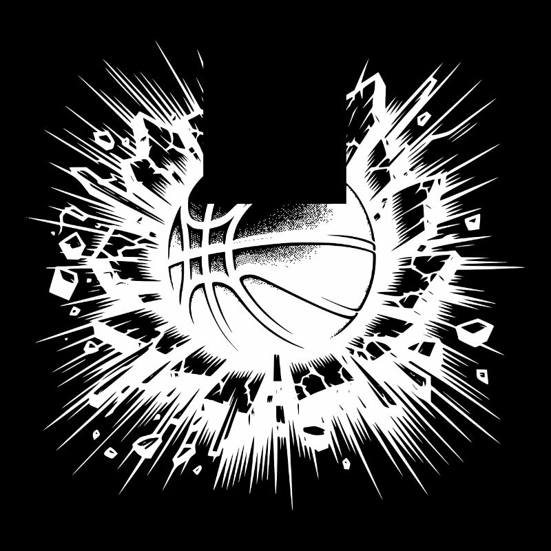 Basketball hits the wall