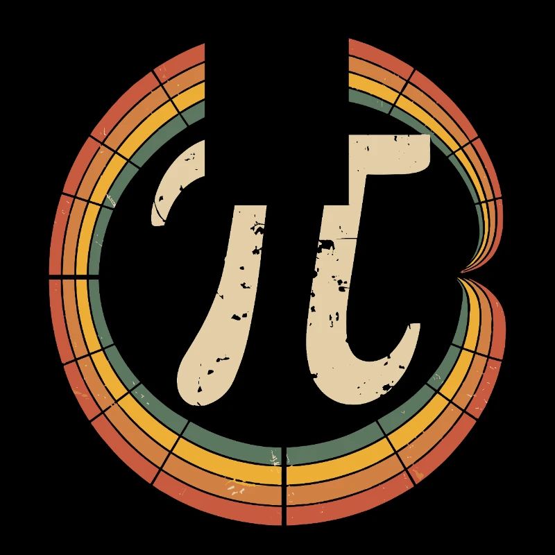 Conception rétro de symbole Pi pour Pi Tag