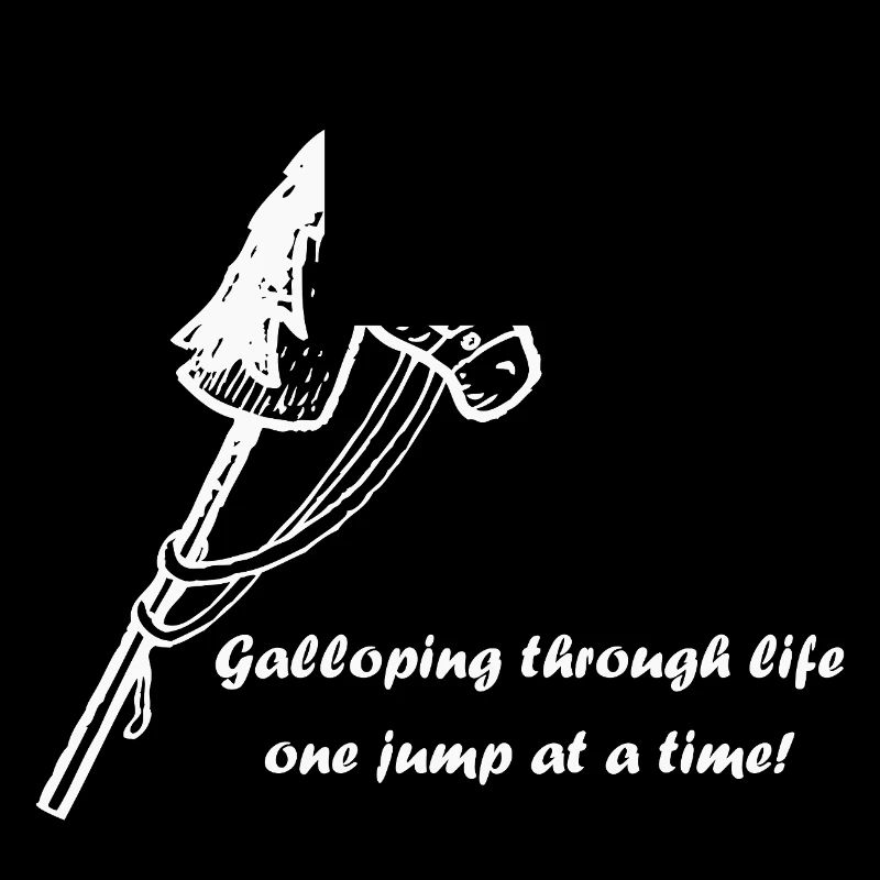 Galloping through life - white - Hobby Horsing