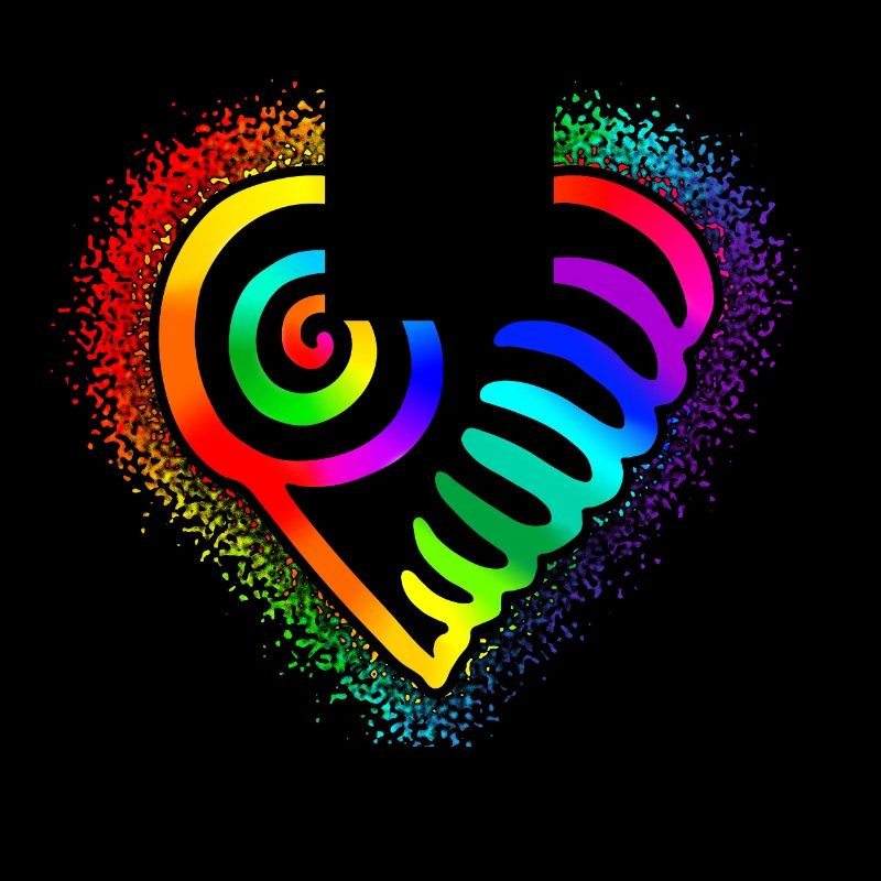 Herz Regenbogenfarben bunt