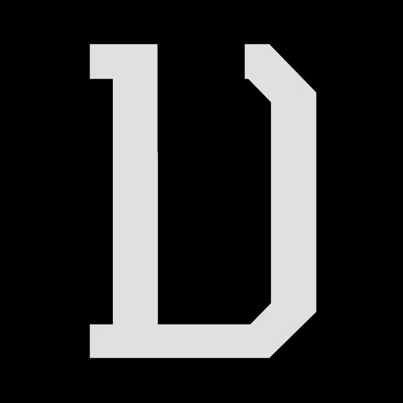 Letter D two-color