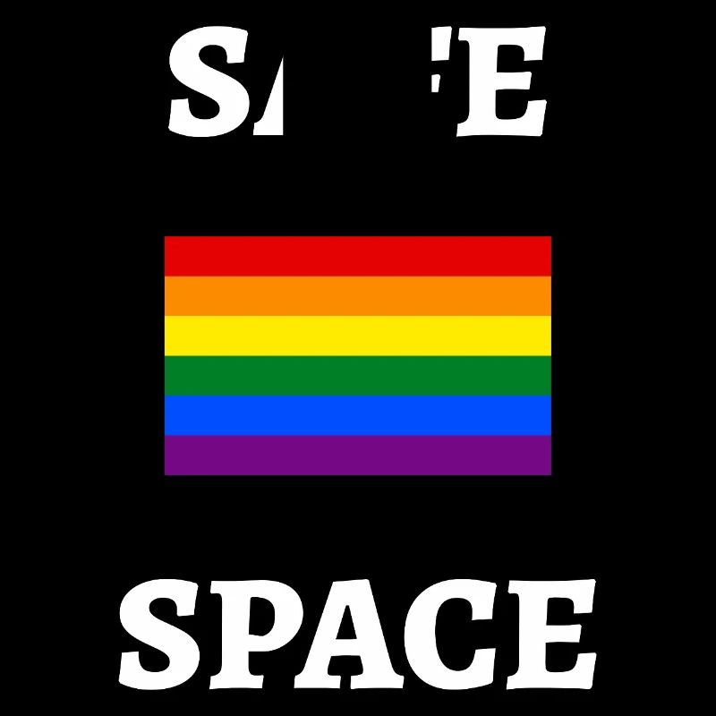 SAFE SPACE LGBT Drapeau arc-en-ciel