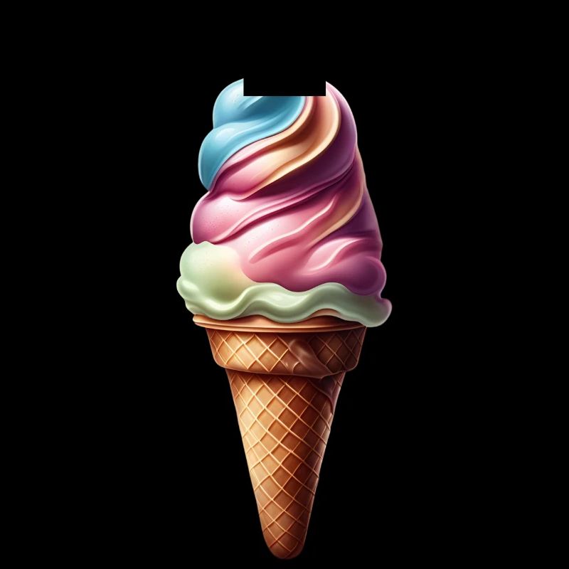 Leckere bunte Eiswaffel