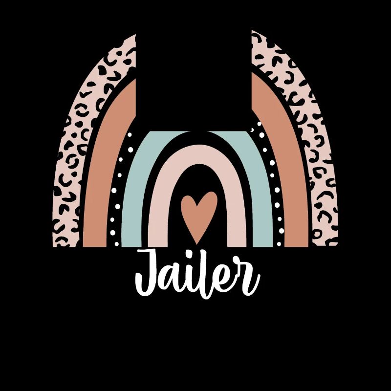 Jailer Rainbow Leopard Funny Jailer Appreciation