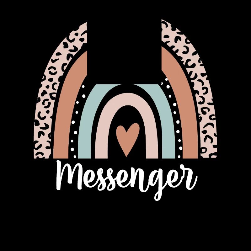 Messenger Rainbow Leopard Funny Messenger