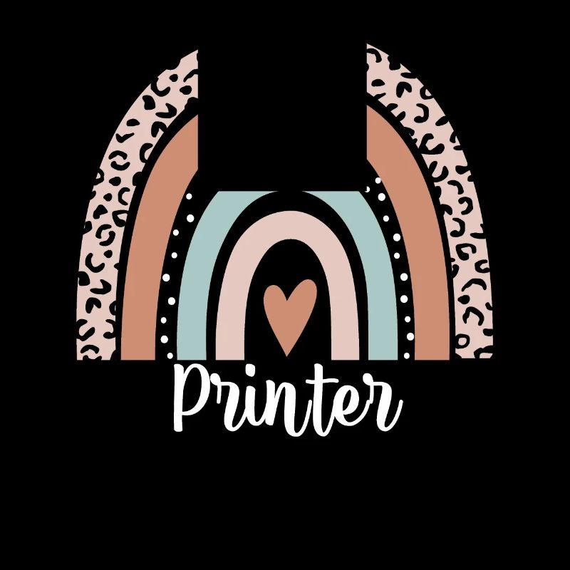 Printer Rainbow Leopard Funny Printer Appreciation