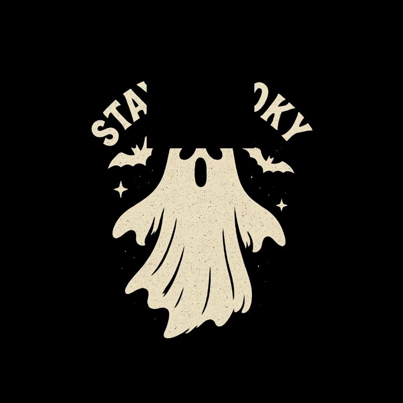 Halloween Geist mit Spruch Sty Spooky