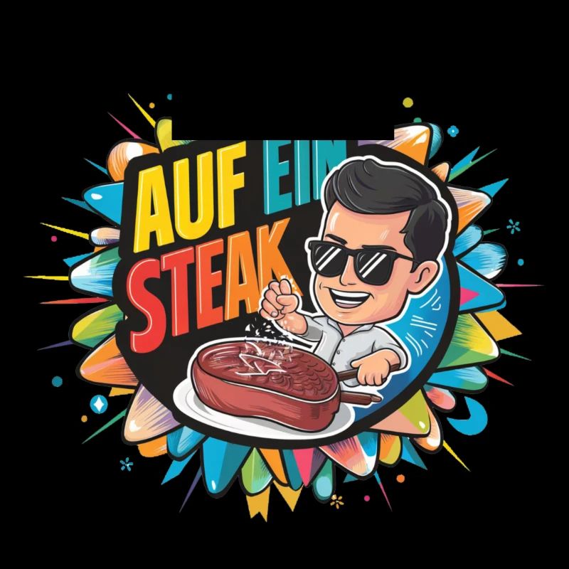 Auf ein Steak T-Shirt Design