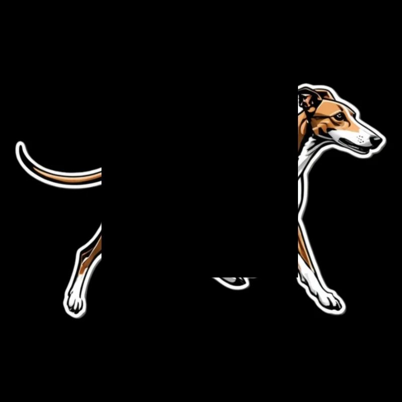 Illustration dynamique de course de lévriers