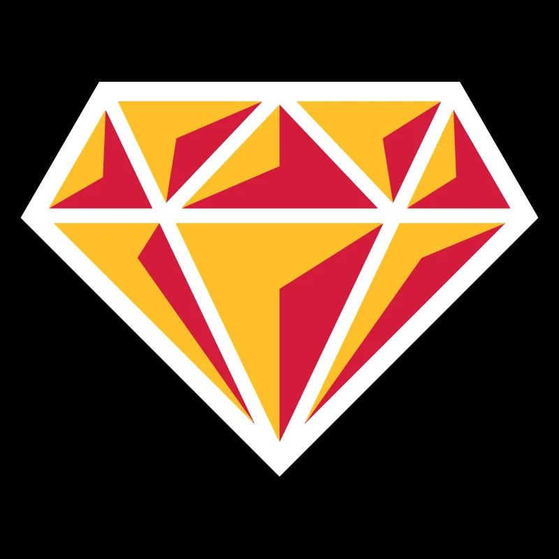 Diamant (Symbole Brillant de Pierre Précieuse / NEG Rouge 3C)
