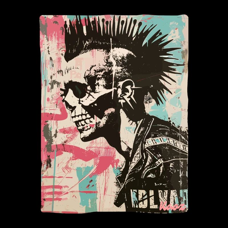 Conception de crâne punk rock