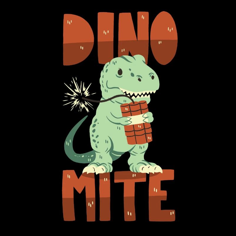Dino with dynamite