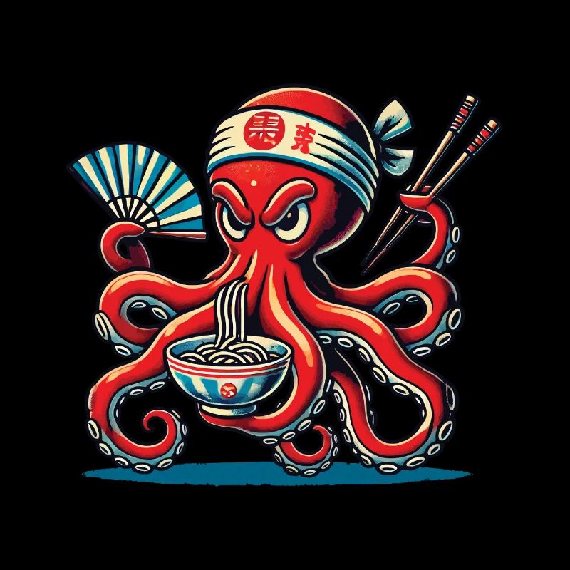Oktopus Liebt Japan Ramen