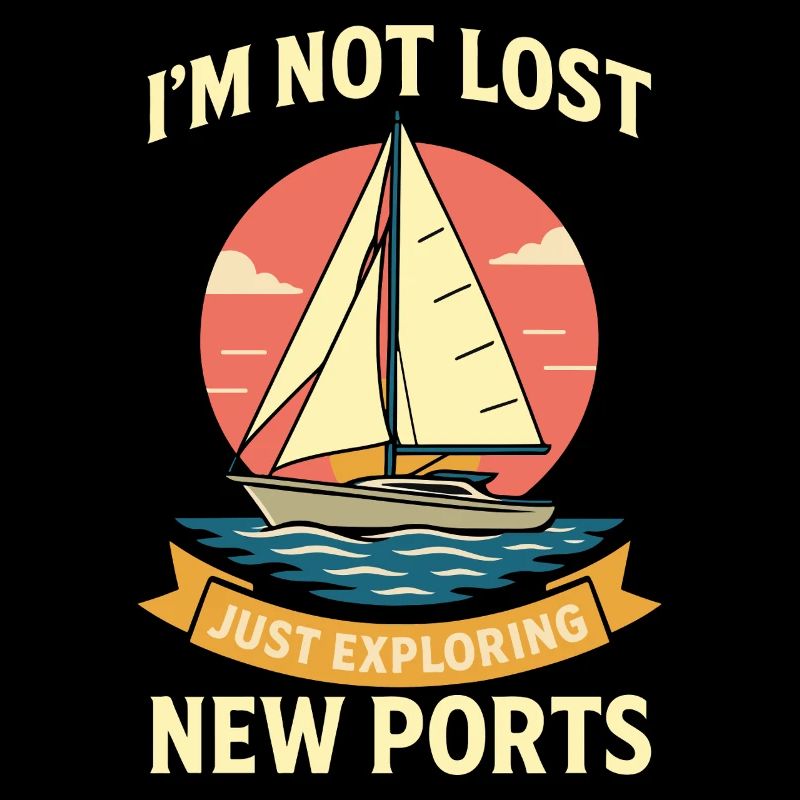 Lustiger Spruch Captain Not Lost Just Exploring