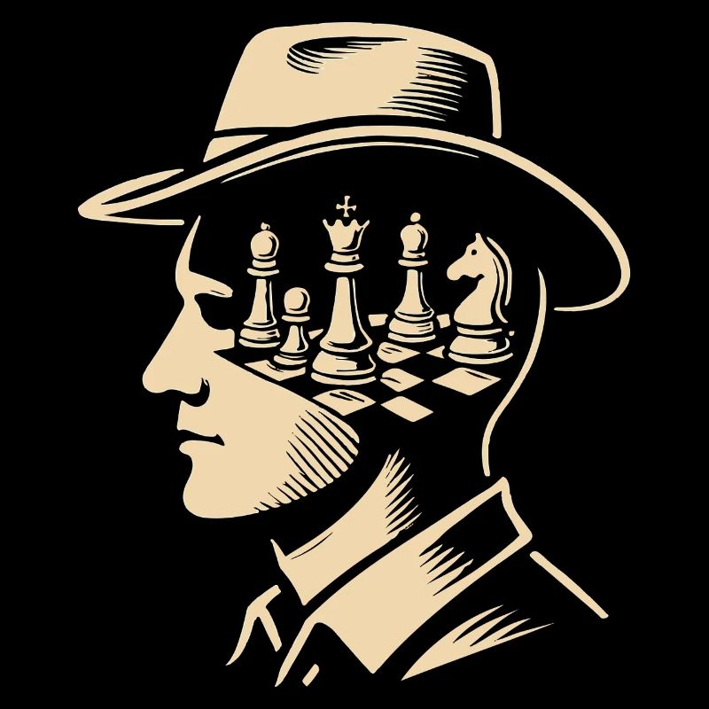 Chess Player Ghost Board Game Men Women