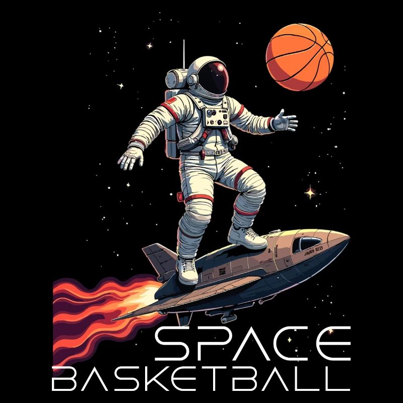 Space Basketball Astronaut Raumschiff Geschenk