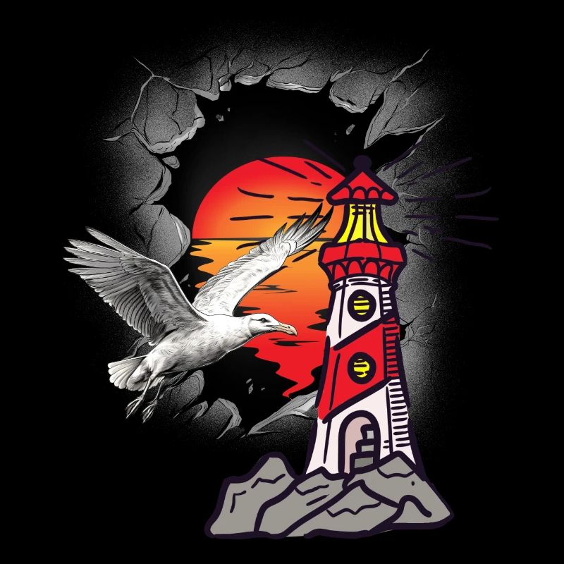 Leuchtturm Leuchttürme Möwe Möwen