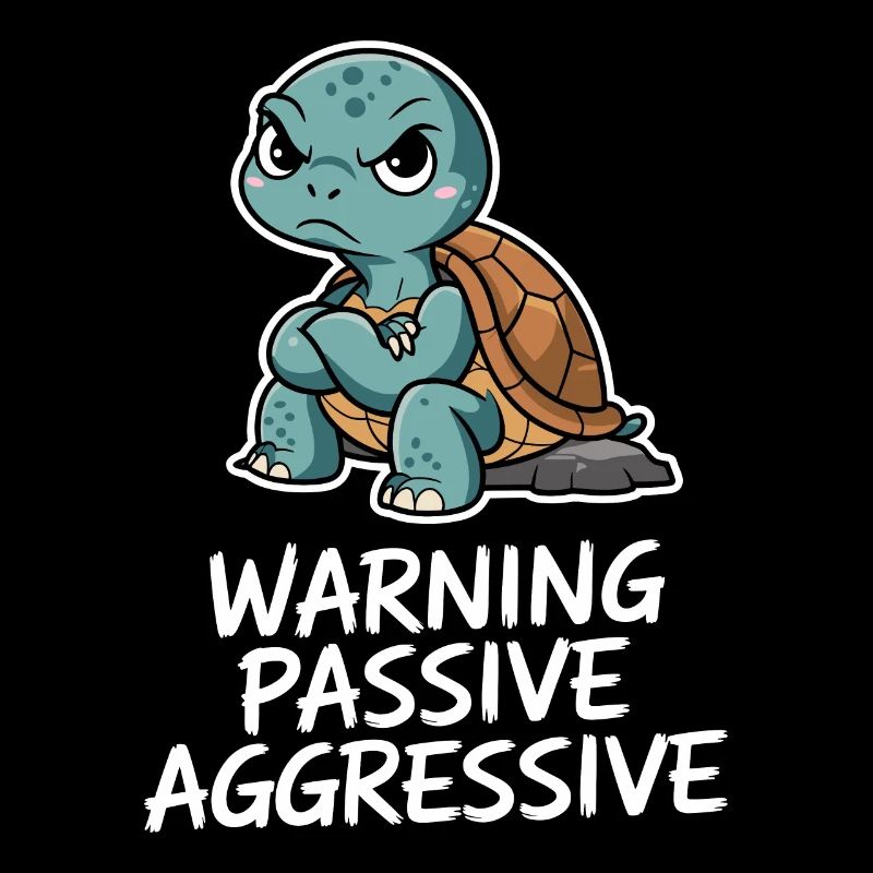 Warnung Passive Aggressive Schildkröte