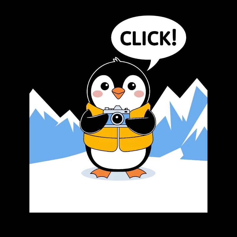 Funny Penguin Photographer Click Moment