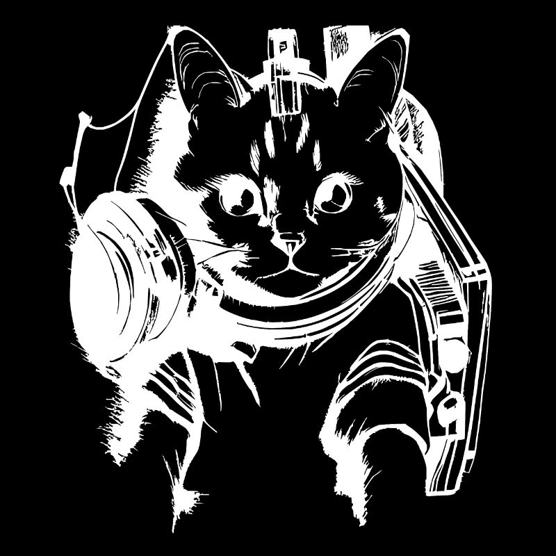 Cats DJ Artwork Blanc