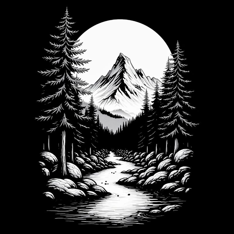Landscape Nature Mountains Forest Trees Tree River Mountain