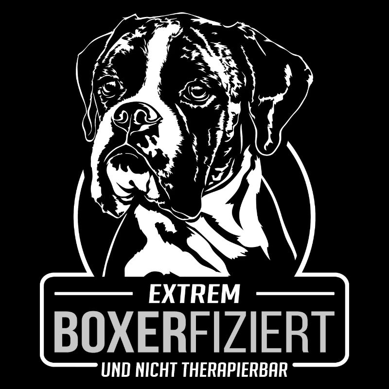 BOXERFIZIERT Boxer Hunde Spruch Hund Wilsigns