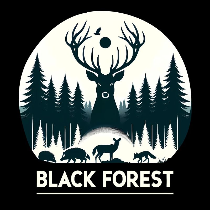 Silhouette de la faune de la Forêt-Noire