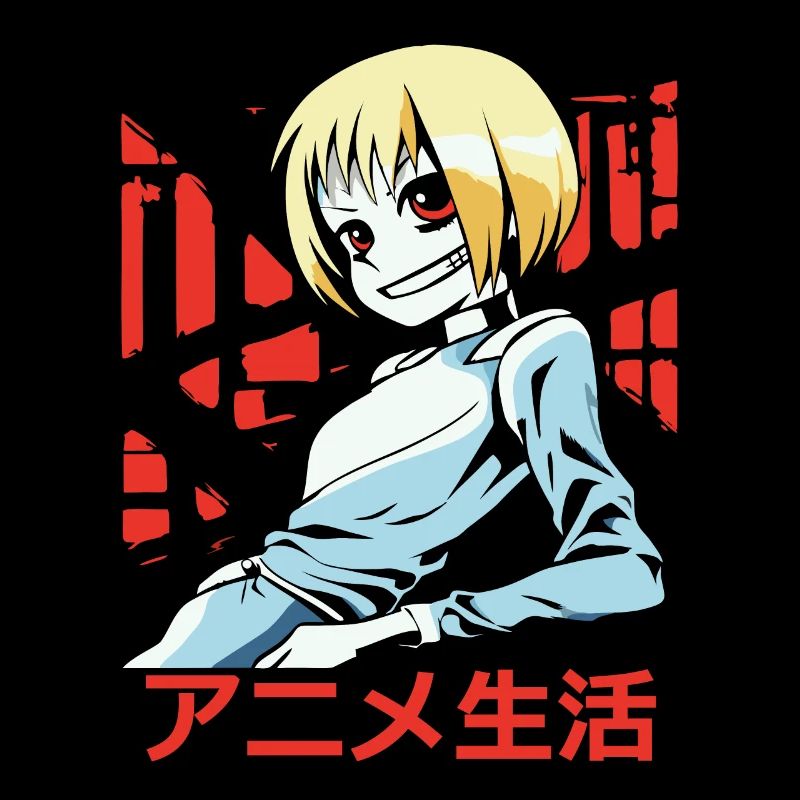 Entspanntes Anime-Mädchen aus Japan