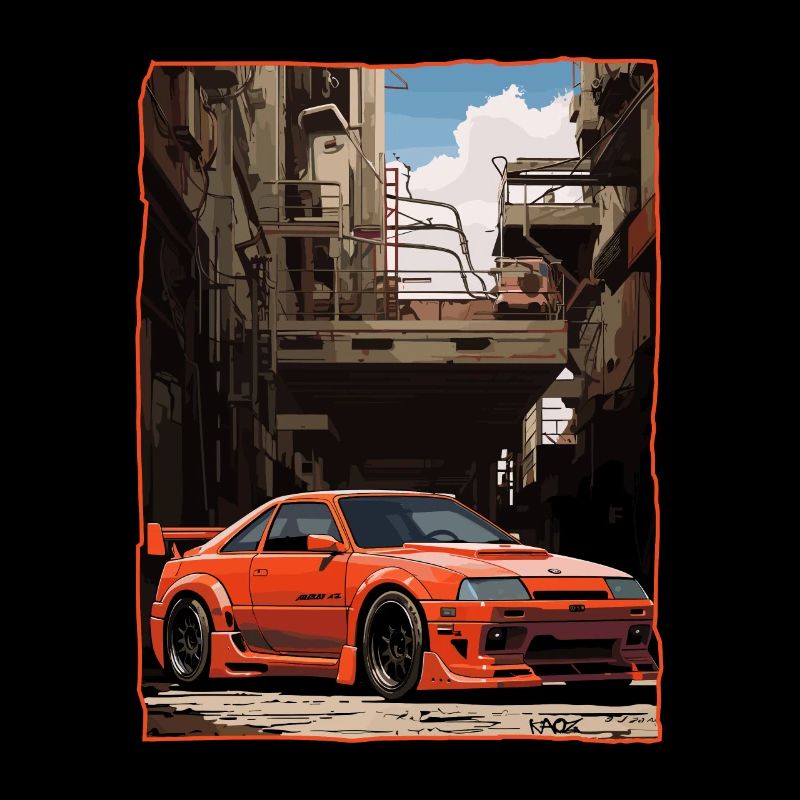Brutalism Anime JDM Car