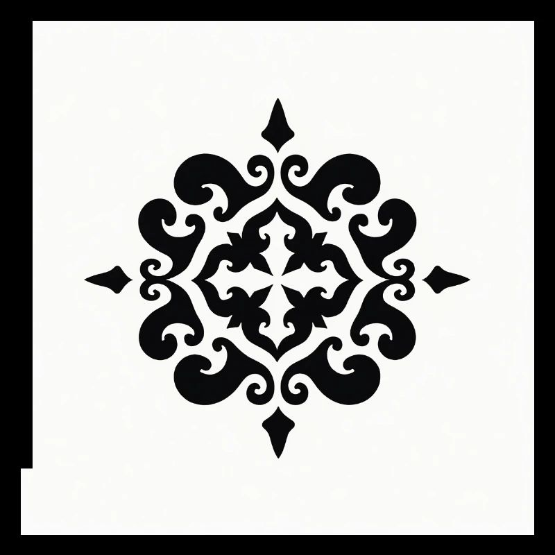 Elegant Black Ornamental Pattern