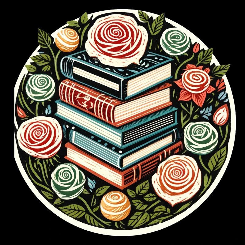 Florales Book Stack Emblem
