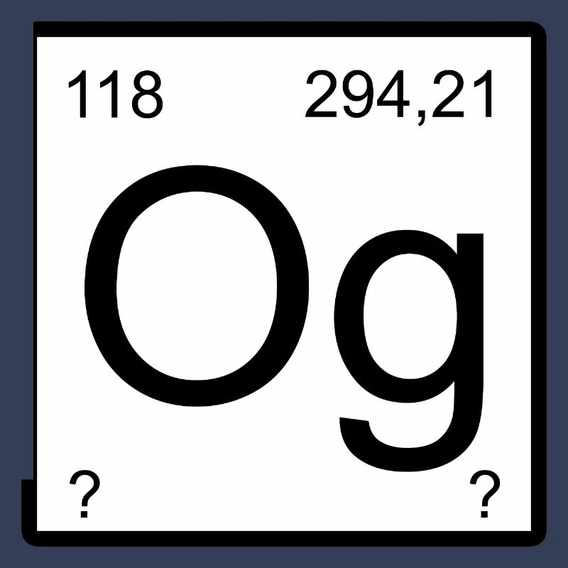 Oganesson og Element Graphic Periodic Table