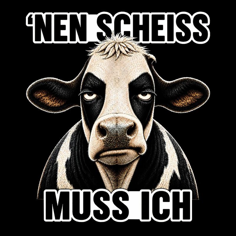 Genervte Kuh `Nen Scheiss Muss Ich