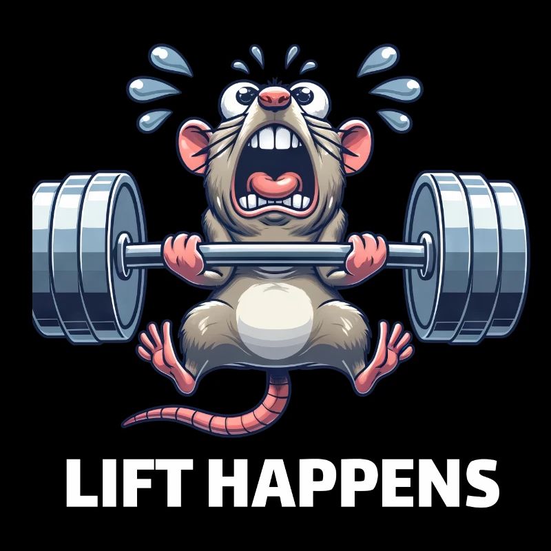 Mouse Rat Weightlifting Barbell Training Workout