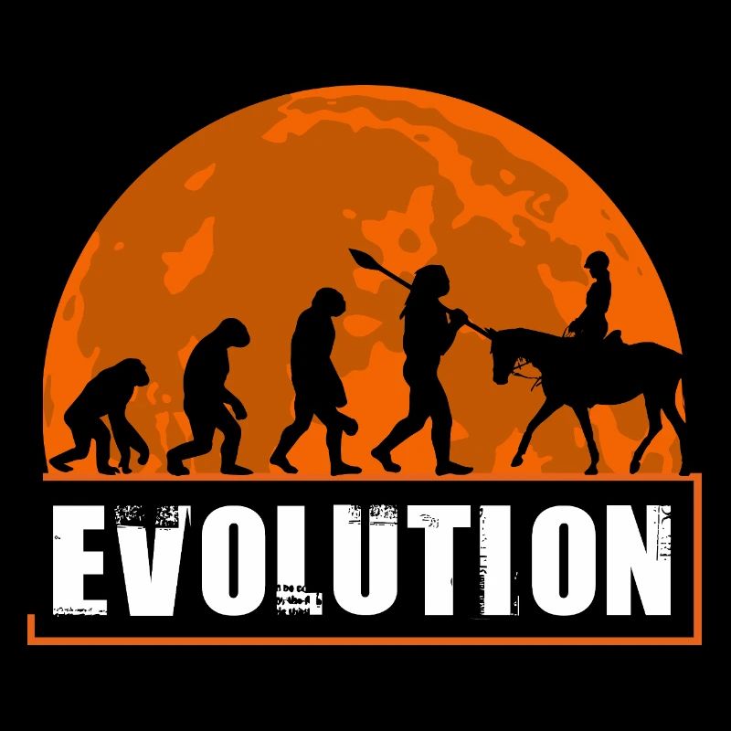 Evolution des Menschen Reitkunst