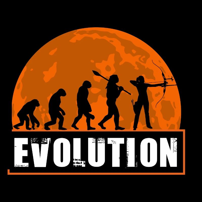 Archy Evolution Hunter Silhouette Rétro Vintage