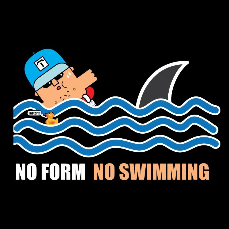 Dessin animé sans forme : pas de natation