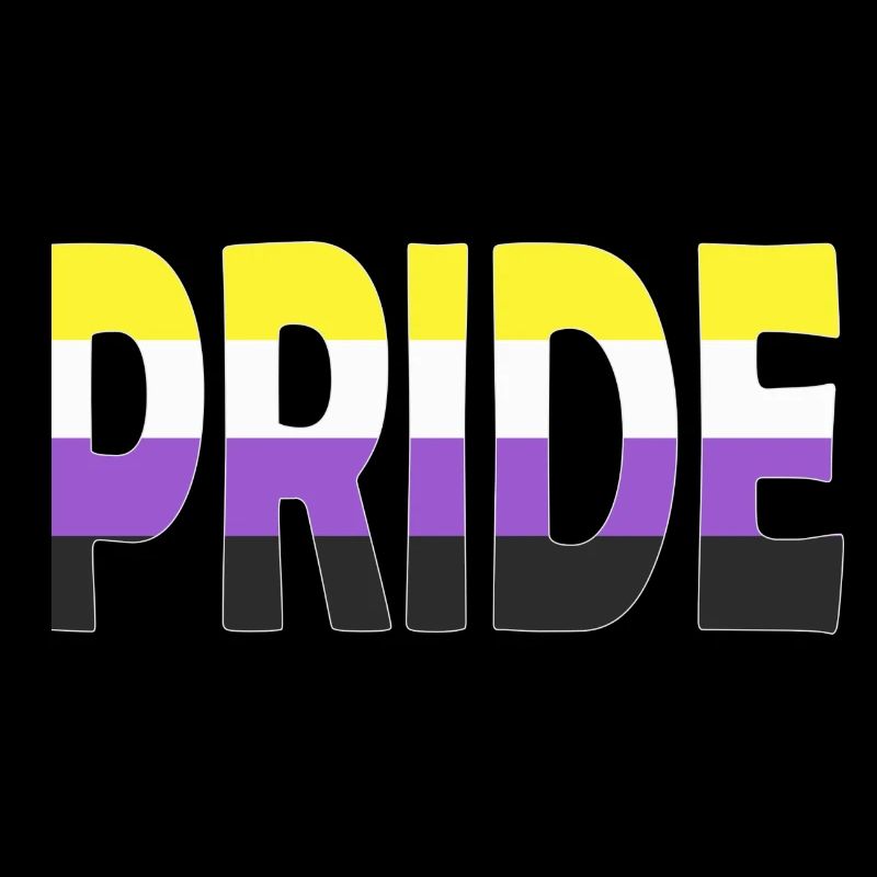 Pride lettering Non-Binary Non-Binary LGBTQ