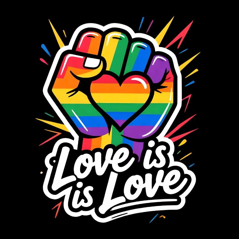 Love Is Love – Bunte Pride Power Faust
