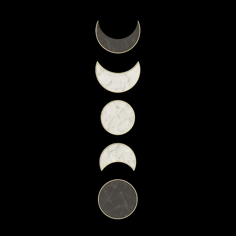 Moon Phases Marble Pattern