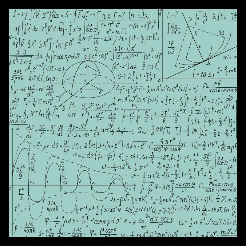 Math Equation Pattern, Math Formula Lover Gift