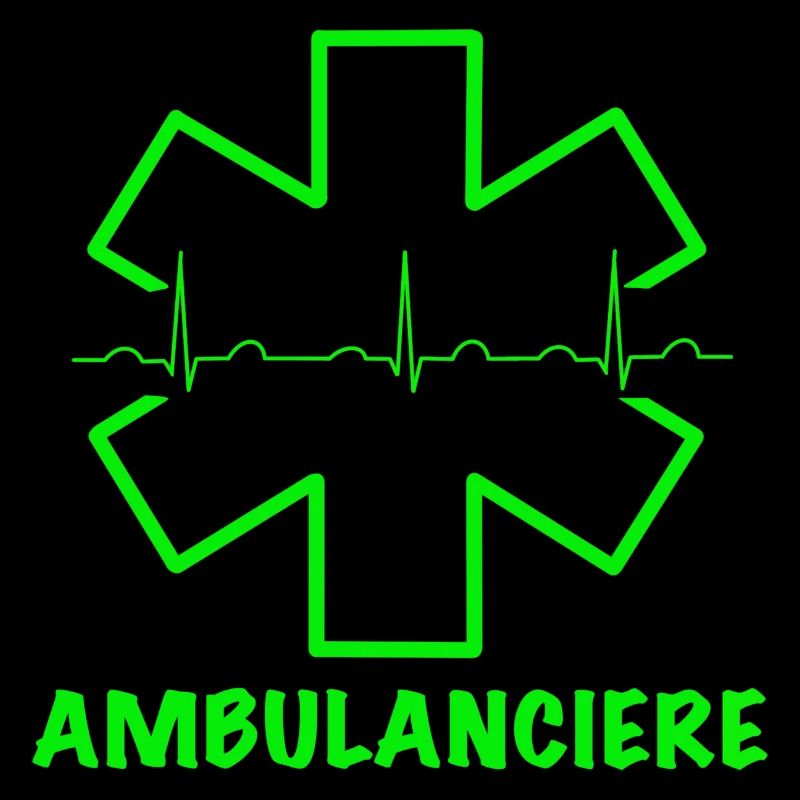 Ambulancière vert fluo