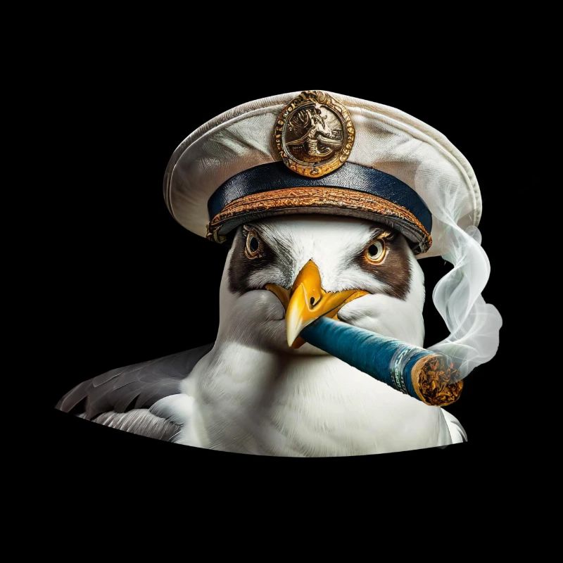 Captain Möwe mit Zigarre