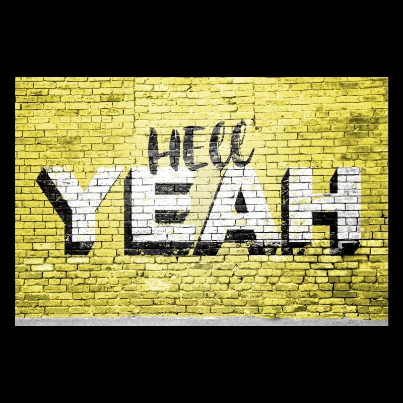 yes brick wall graffiti