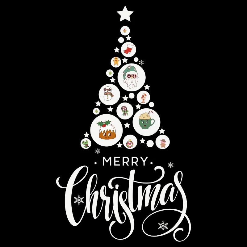 Festive Christmas tree with sweets