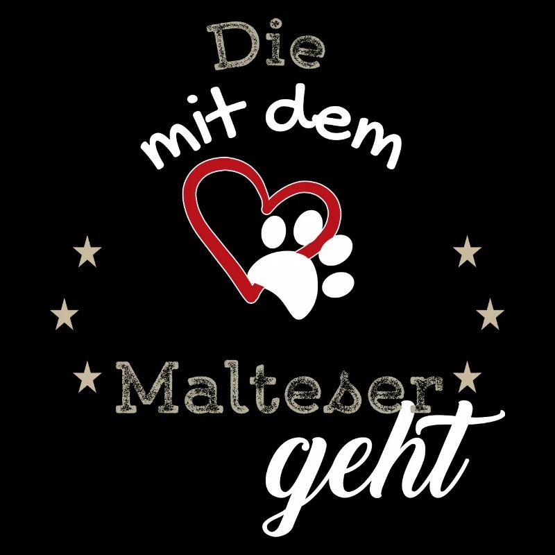 Die mit dem Malteser geht Hund Geschenk